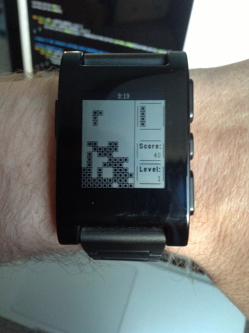 Game:Tetris clone on Pebble