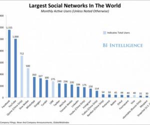 世界最大社交网络排名 Facebook居首