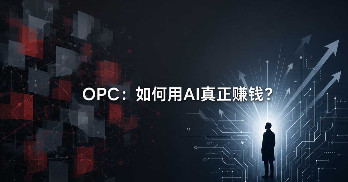 如何用AI真正赚钱?中国一人公司(OPC)的生产力路径 如何用AI真正赚钱?中国一人公司(OPC)的生产力路径