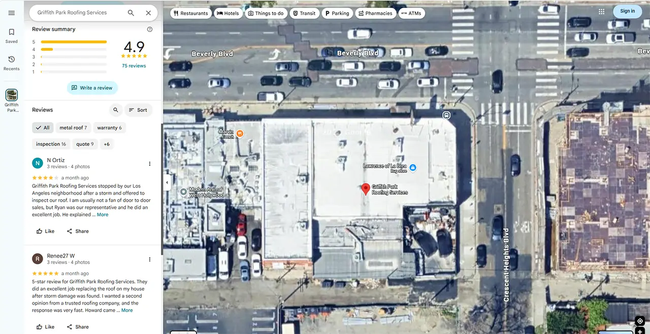 Griffith Park Roofing Services on Google Maps Griffith Park Roofing Services on Google Maps